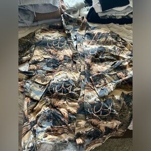 unique camo button up